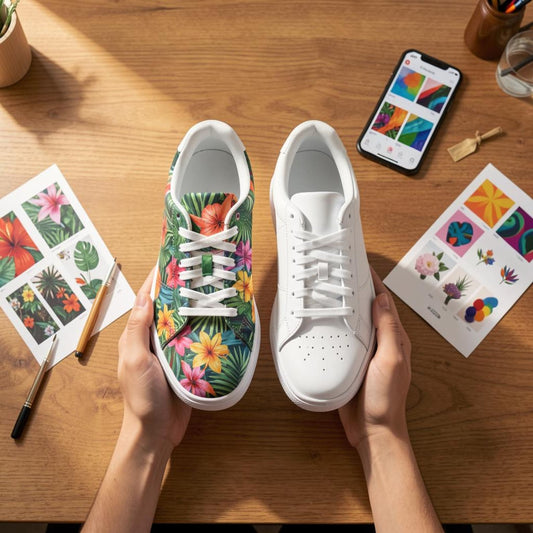 Custom Pop Art Sneakers: Hand-Painted Canvas Shoes, Bold Street Art Style