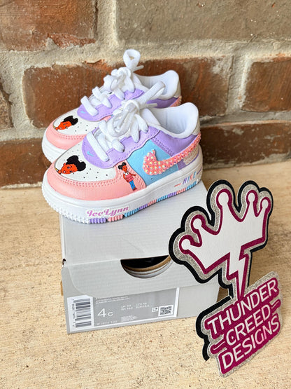 Custom Kids Air Force One Sneakers, Personalized Kids Shoes, Custom Nike Shoes