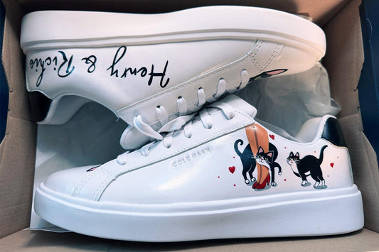 Custom Hand-Painted Cat Sneakers | Personalized Pet Air Force 1 (Made to Order)