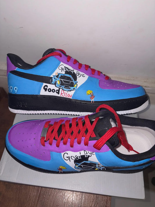 Custom Hand Painted Air Force 1 Sneakers | 999 Inspired Music Lover Shoes