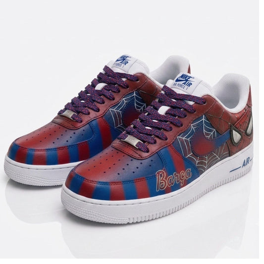 Custom Nike AF1 - Hand Painted Spiderweb Sneakers