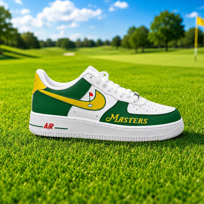 Custom Golf Air Force 1 Shoes, Personalized Golf Masters AF1 Sneakers, Hand Painted Golf Sneakers, Augusta Golf Masters Shoes