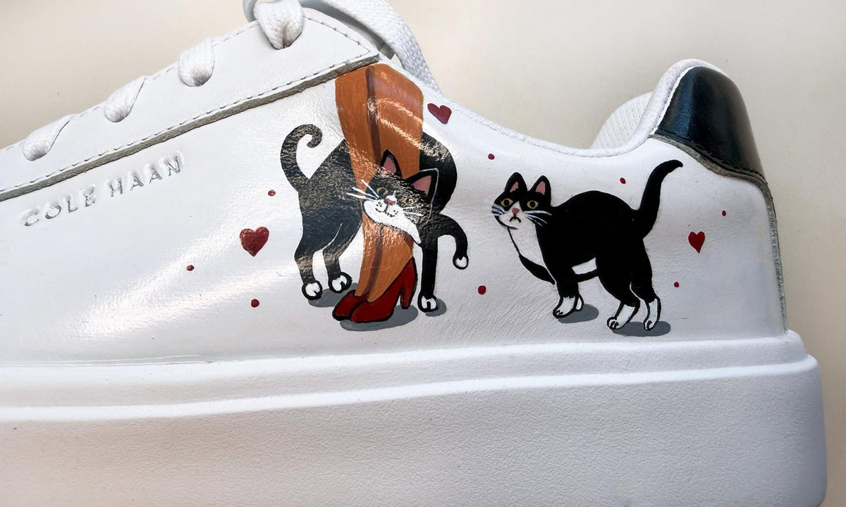 Custom Hand-Painted Cat Sneakers | Personalized Pet Air Force 1 (Made to Order)