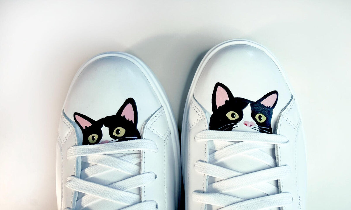 Custom Hand-Painted Cat Sneakers | Personalized Pet Air Force 1 (Made to Order)