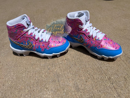 Customizable Hand Painted YOUTH Baseball Cleats