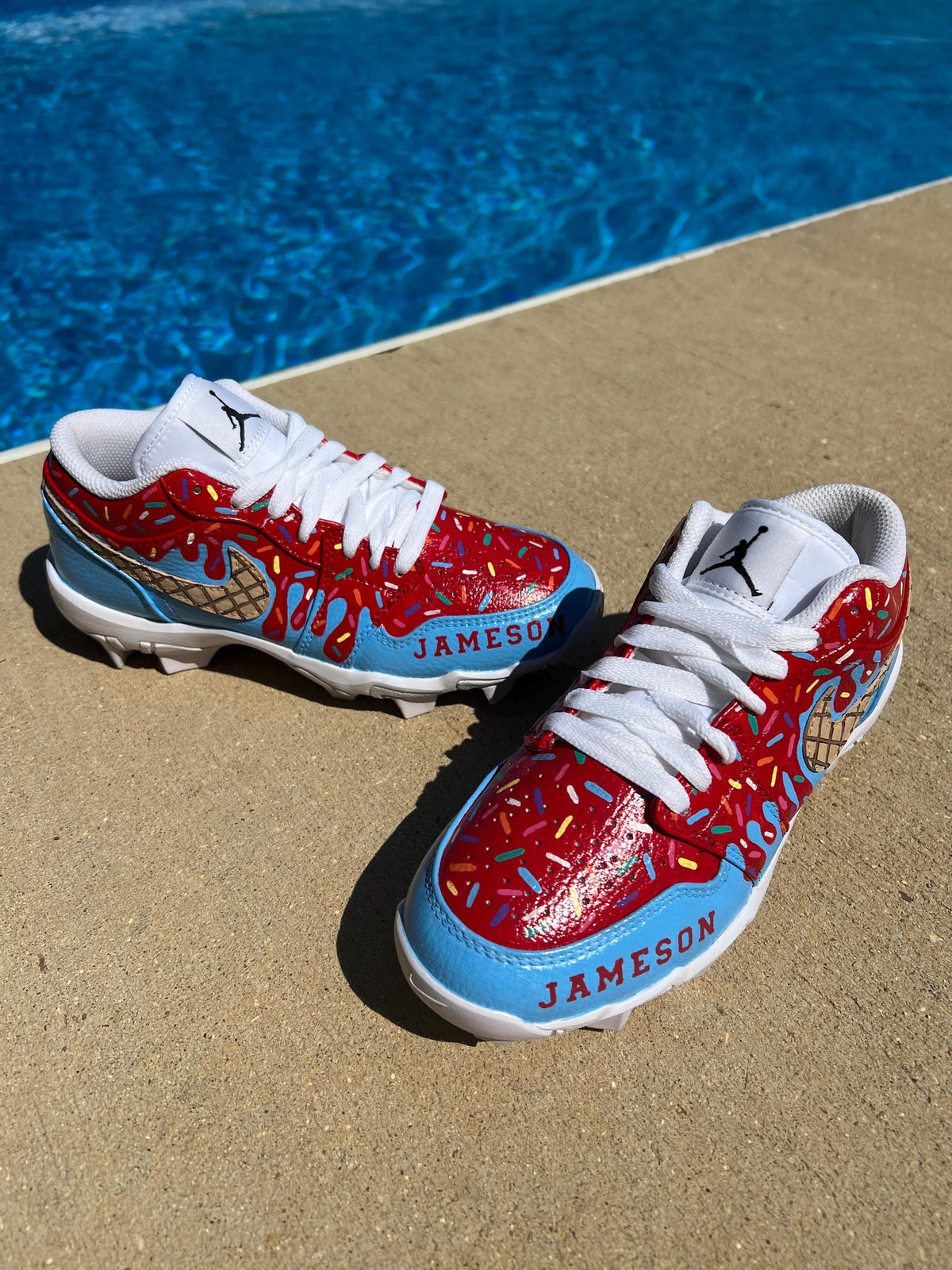 Customizable Hand Painted YOUTH Baseball Cleats