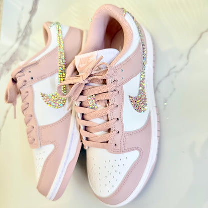 Custom Rhinestone Nike Dunks | Sparkle Swoosh Sneakers (Handmade)