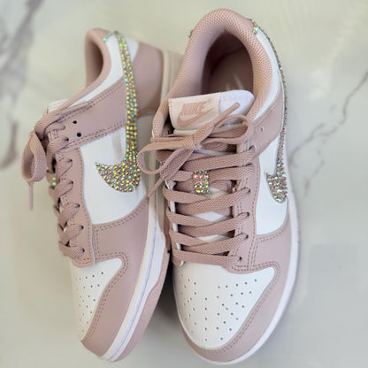 Custom Rhinestone Nike Dunks | Sparkle Swoosh Sneakers (Handmade)