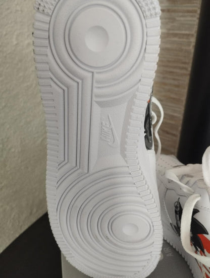 Custom hand-painted Nike Air Force One Dragon Ball sneakers.