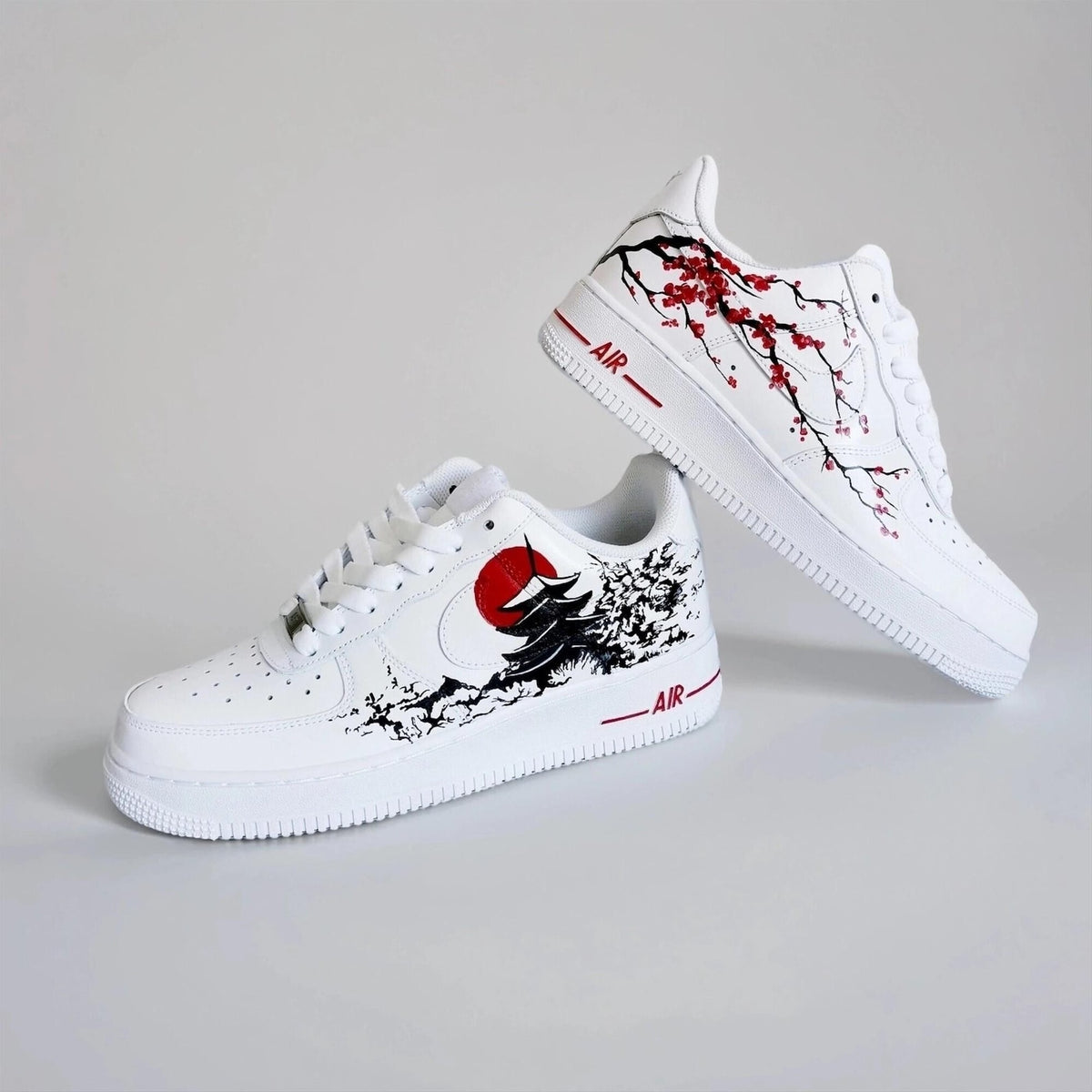 Custom Painted Sneakers | Japan Hand-Painted Design | Exclusive Japanese Art & Culture Custom | Unique Gift for Collectors