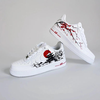 Custom Painted Sneakers | Japan Hand-Painted Design | Exclusive Japanese Art & Culture Custom | Unique Gift for Collectors