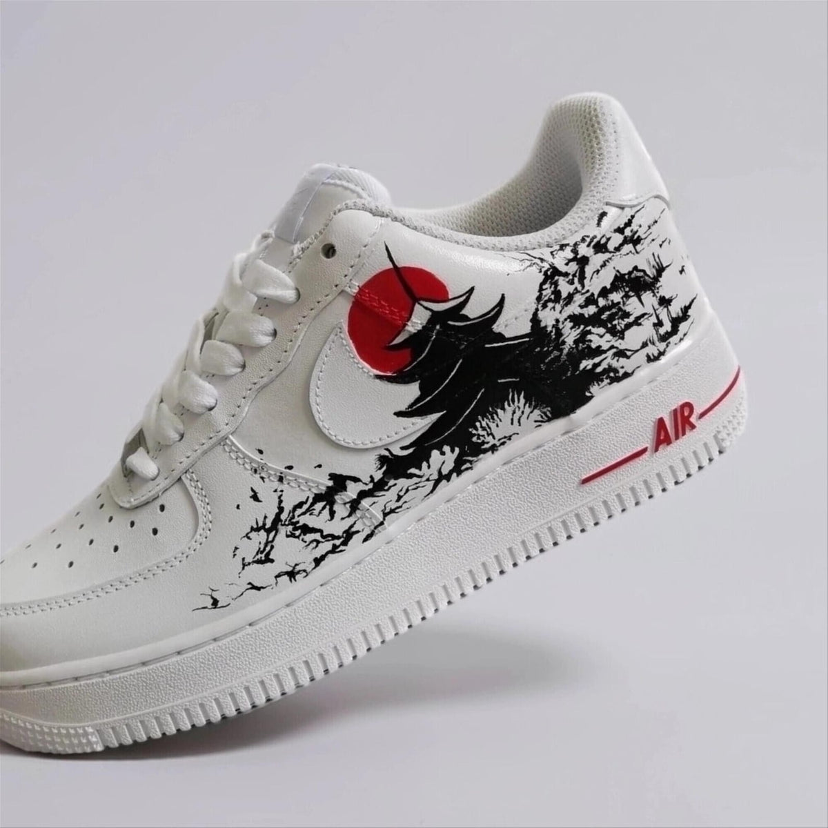Custom Painted Sneakers | Japan Hand-Painted Design | Exclusive Japanese Art & Culture Custom | Unique Gift for Collectors