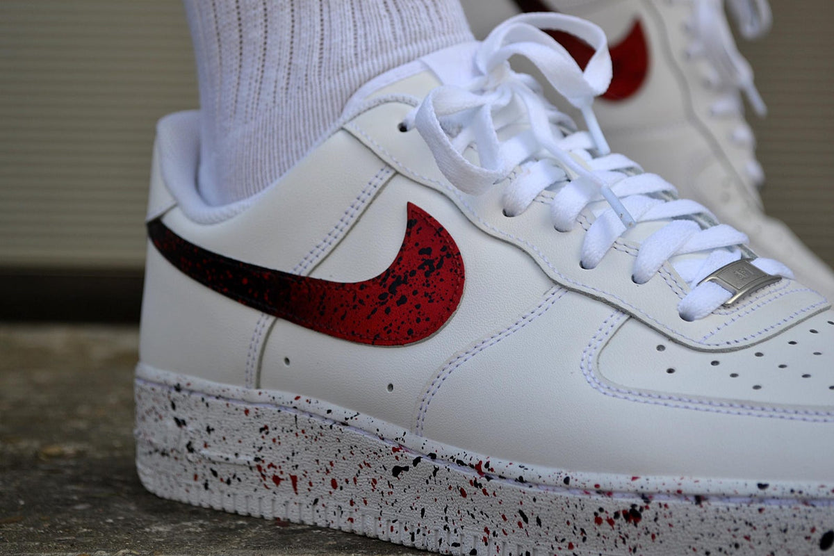 Custom Nike Air Force 1 | Abstract Splatter | Hand Painted Minimalist Sneakers | Gift for Her & Him