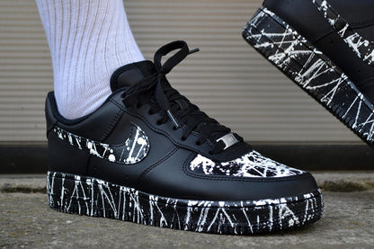 Custom Nike Air Force 1 | Abstract Splatter | Hand Painted Minimalist Sneakers | Gift for Her & Him