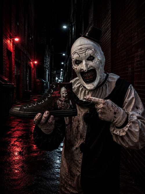 Terrifier High Top Sneakers Slasher Film Fan Shoes Horror Movie Art the Clown
