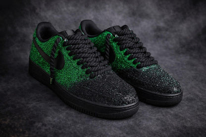 Air Force one Green Glitter Custom