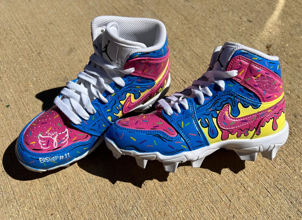 Customizable Hand Painted YOUTH Baseball Cleats