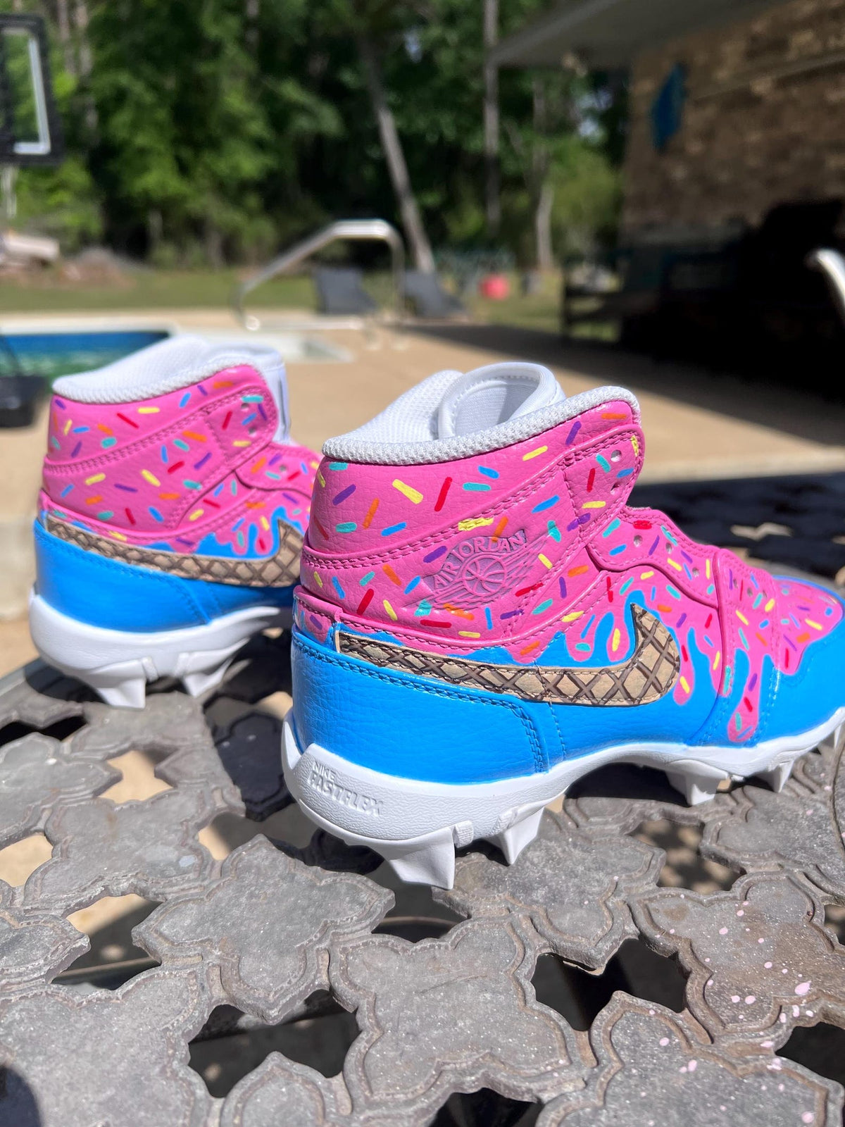 Customizable Hand Painted YOUTH Baseball Cleats