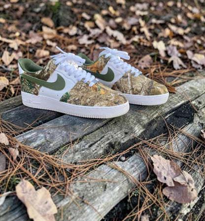 Woodland Camo Custom Sneakers | Hand-Painted & Wrapped | Made to Order