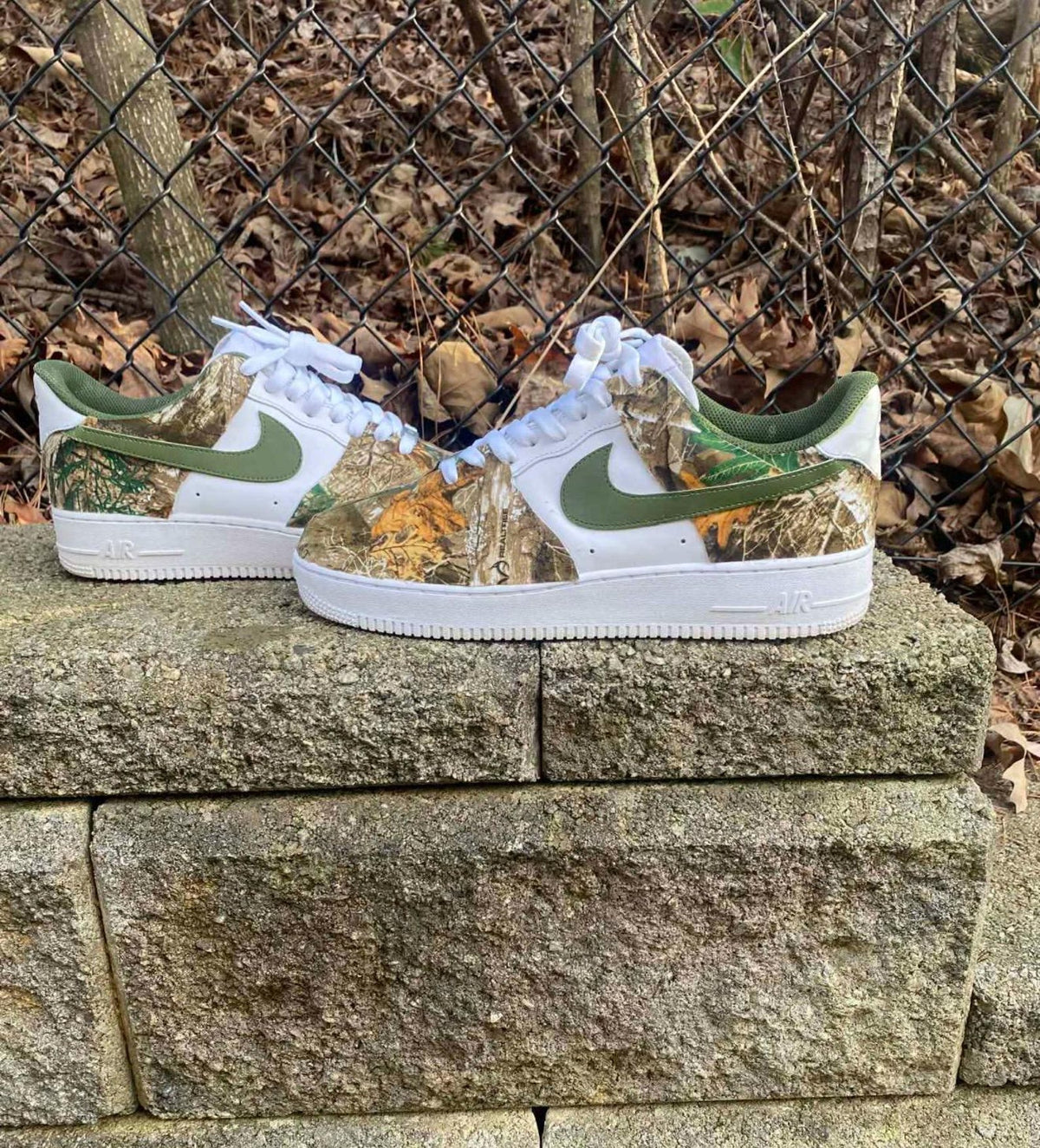 Woodland Camo Custom Sneakers | Hand-Painted & Wrapped | Made to Order