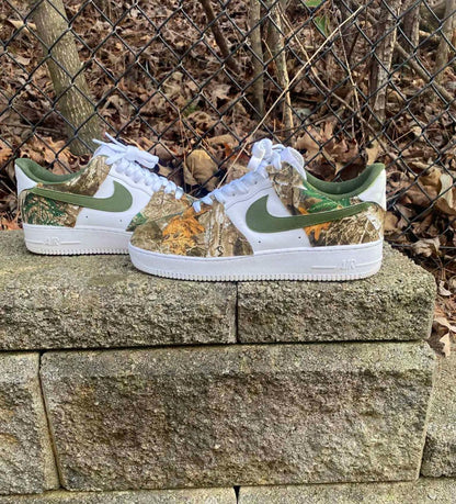 Woodland Camo Custom Sneakers | Hand-Painted & Wrapped | Made to Order