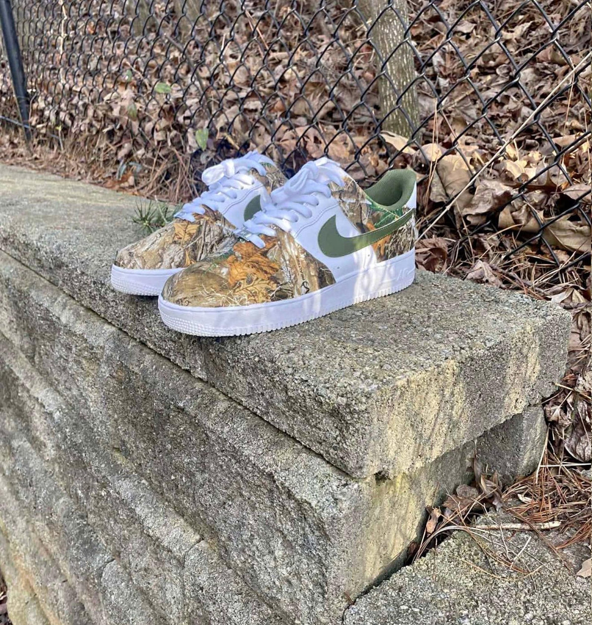 Woodland Camo Custom Sneakers | Hand-Painted & Wrapped | Made to Order