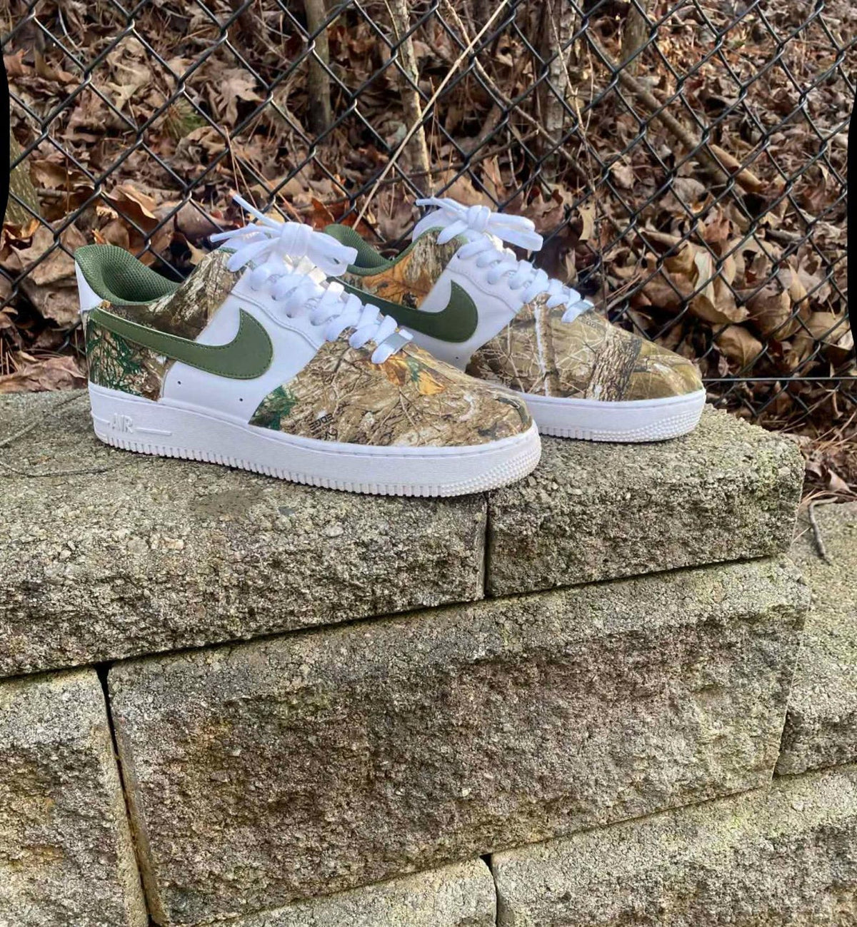 Woodland Camo Custom Sneakers | Hand-Painted & Wrapped | Made to Order