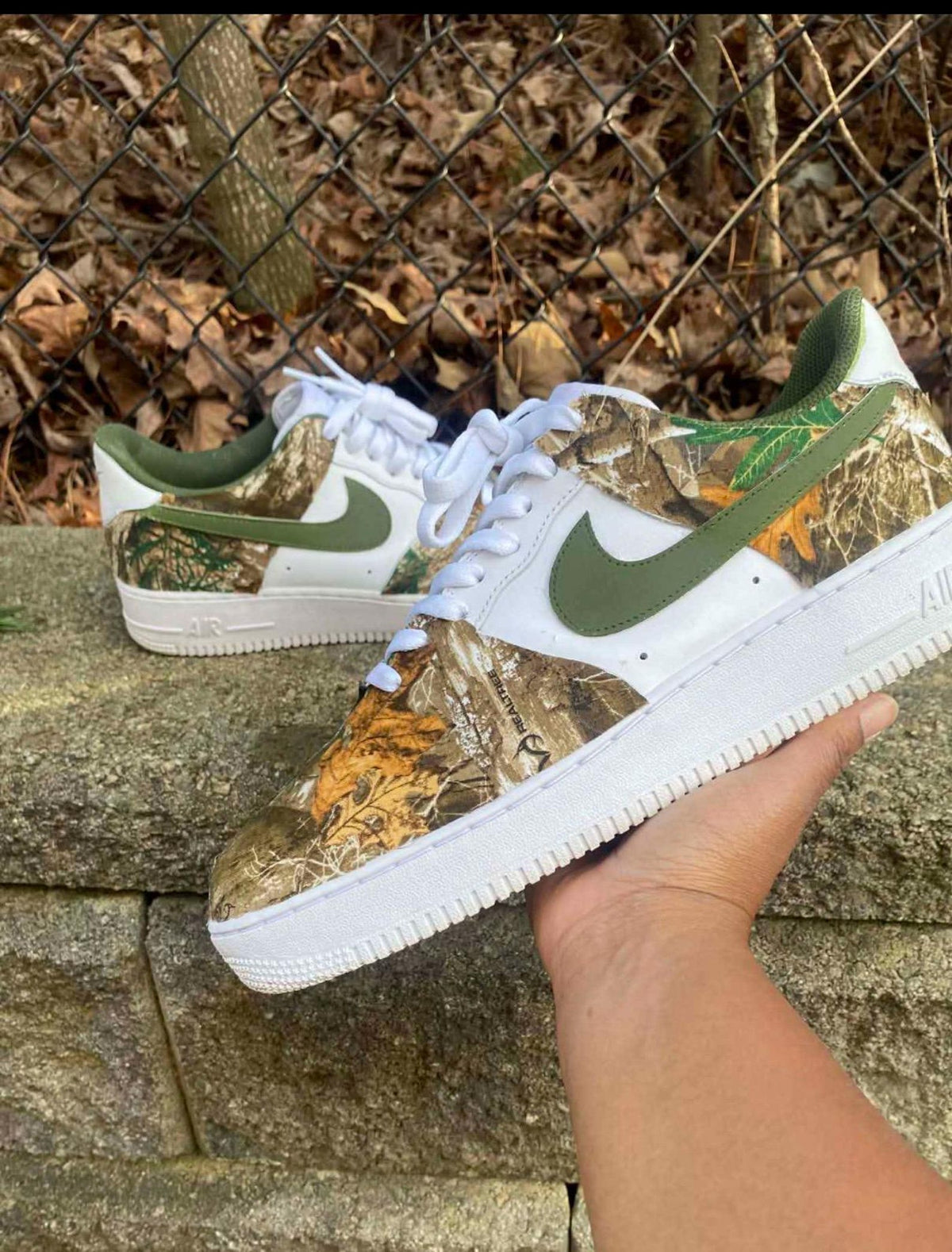 Woodland Camo Custom Sneakers | Hand-Painted & Wrapped | Made to Order