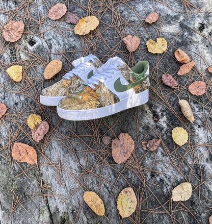 Woodland Camo Custom Sneakers | Hand-Painted & Wrapped | Made to Order