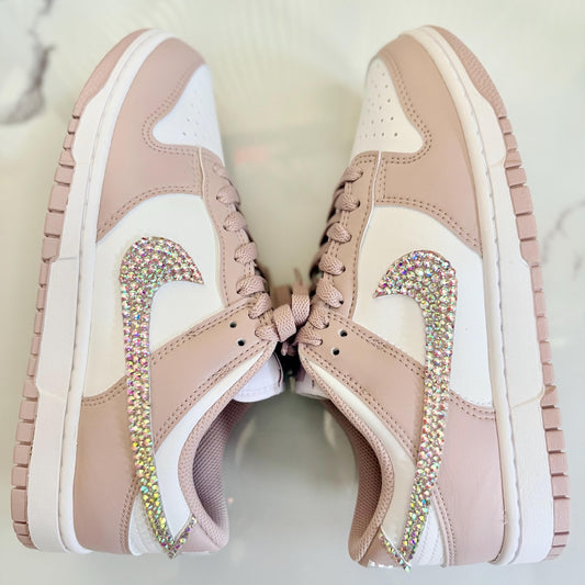 Custom Rhinestone Nike Dunks | Sparkle Swoosh Sneakers (Handmade)