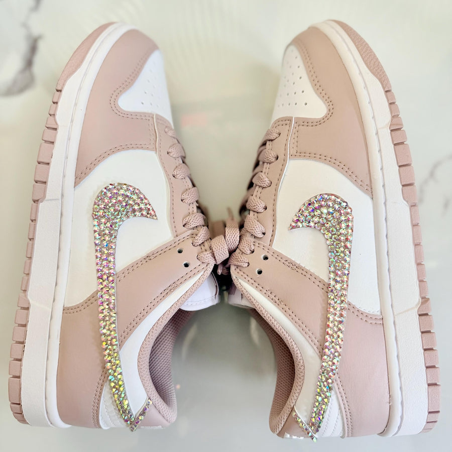 Custom Rhinestone Nike Dunks | Sparkle Swoosh Sneakers (Handmade)