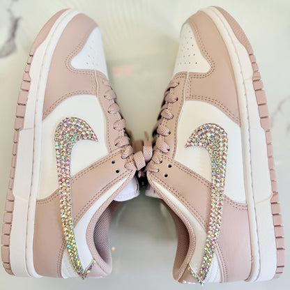 Custom Rhinestone Nike Dunks | Sparkle Swoosh Sneakers (Handmade)