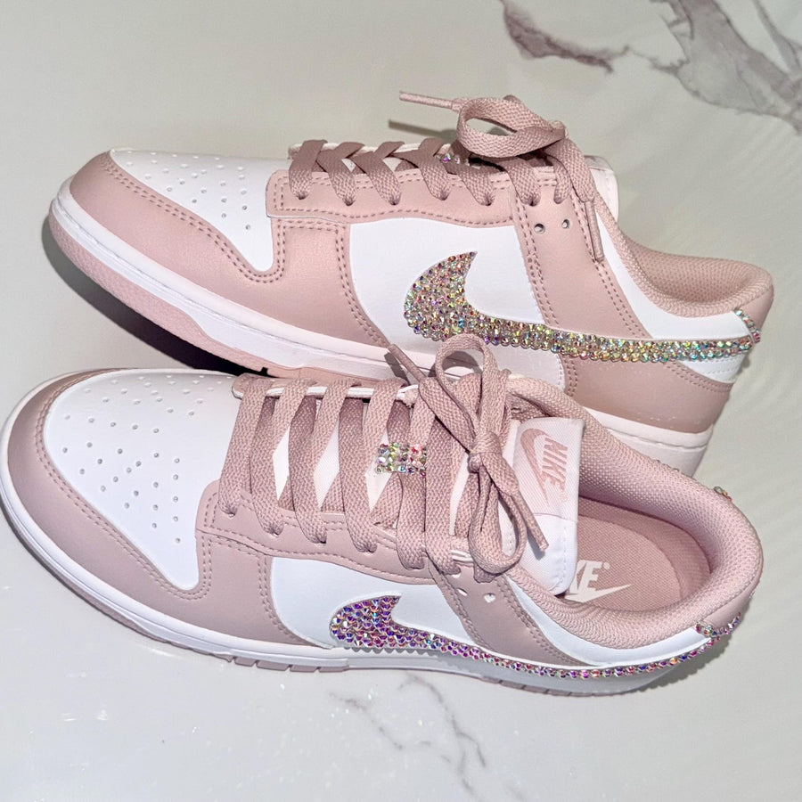 Custom Rhinestone Nike Dunks | Sparkle Swoosh Sneakers (Handmade)