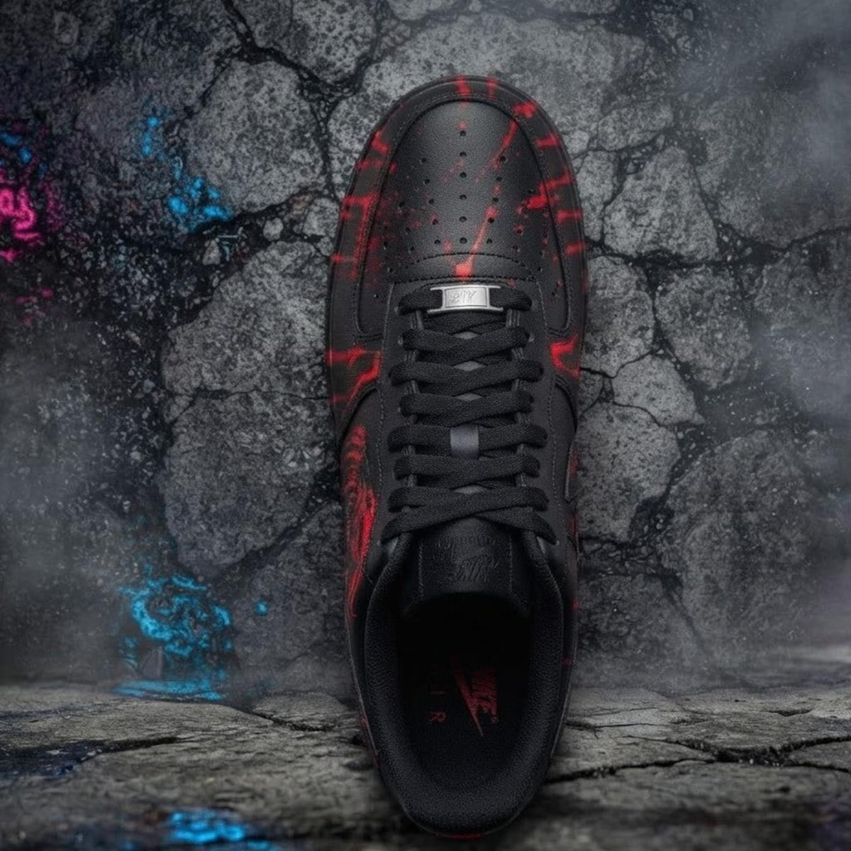 Custom Air Force 1 Shoes, Grim Reaper Blood Drip Hand Painted Sneakers, Halloween Goth Custom Footwear, Halloween Gift For Lovers