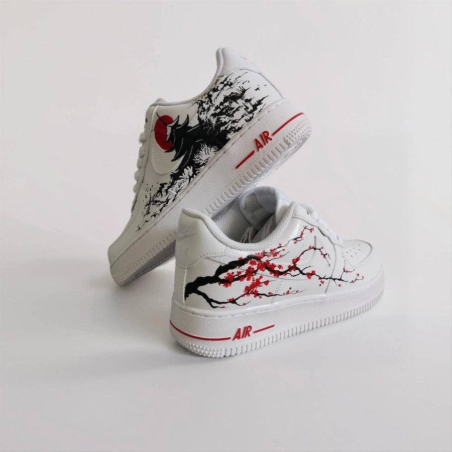 Custom Painted Sneakers | Japan Hand-Painted Design | Exclusive Japanese Art & Culture Custom | Unique Gift for Collectors