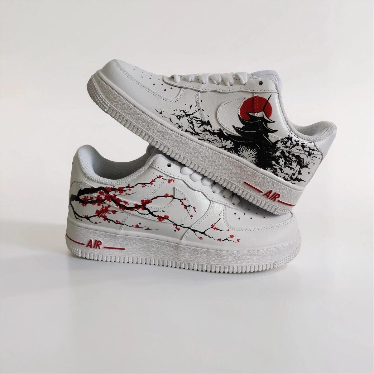 Custom Painted Sneakers | Japan Hand-Painted Design | Exclusive Japanese Art & Culture Custom | Unique Gift for Collectors