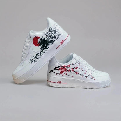 Custom Painted Sneakers | Japan Hand-Painted Design | Exclusive Japanese Art & Culture Custom | Unique Gift for Collectors