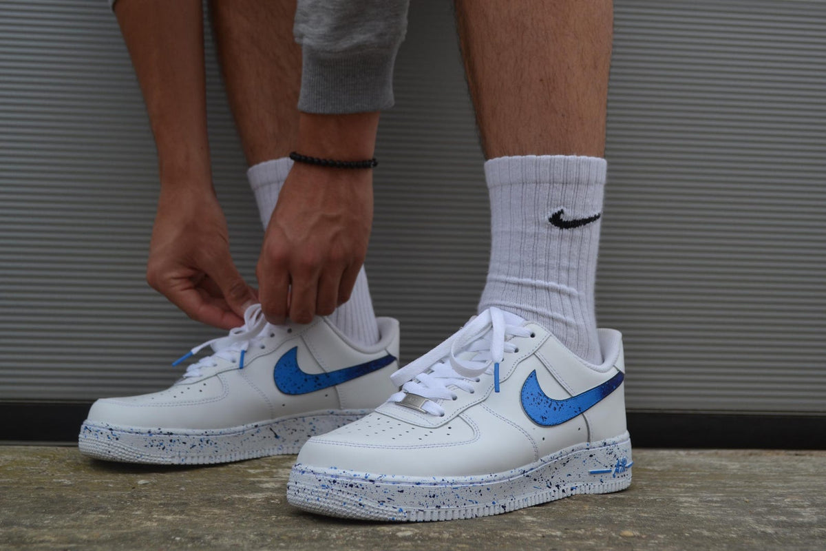 Custom Nike Air Force 1 | Abstract Splatter | Hand Painted Minimalist Sneakers | Gift for Her & Him