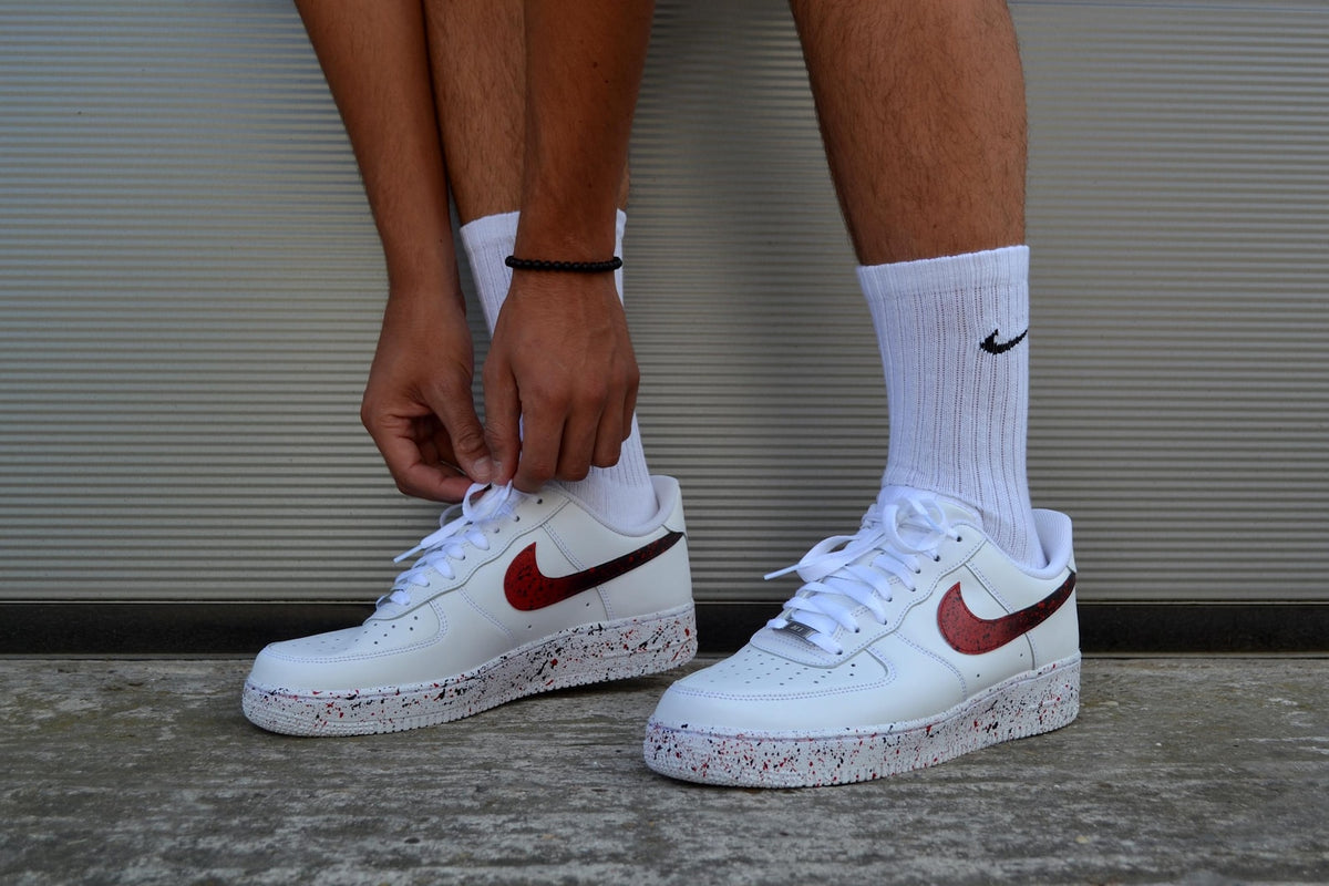 Custom Nike Air Force 1 | Abstract Splatter | Hand Painted Minimalist Sneakers | Gift for Her & Him