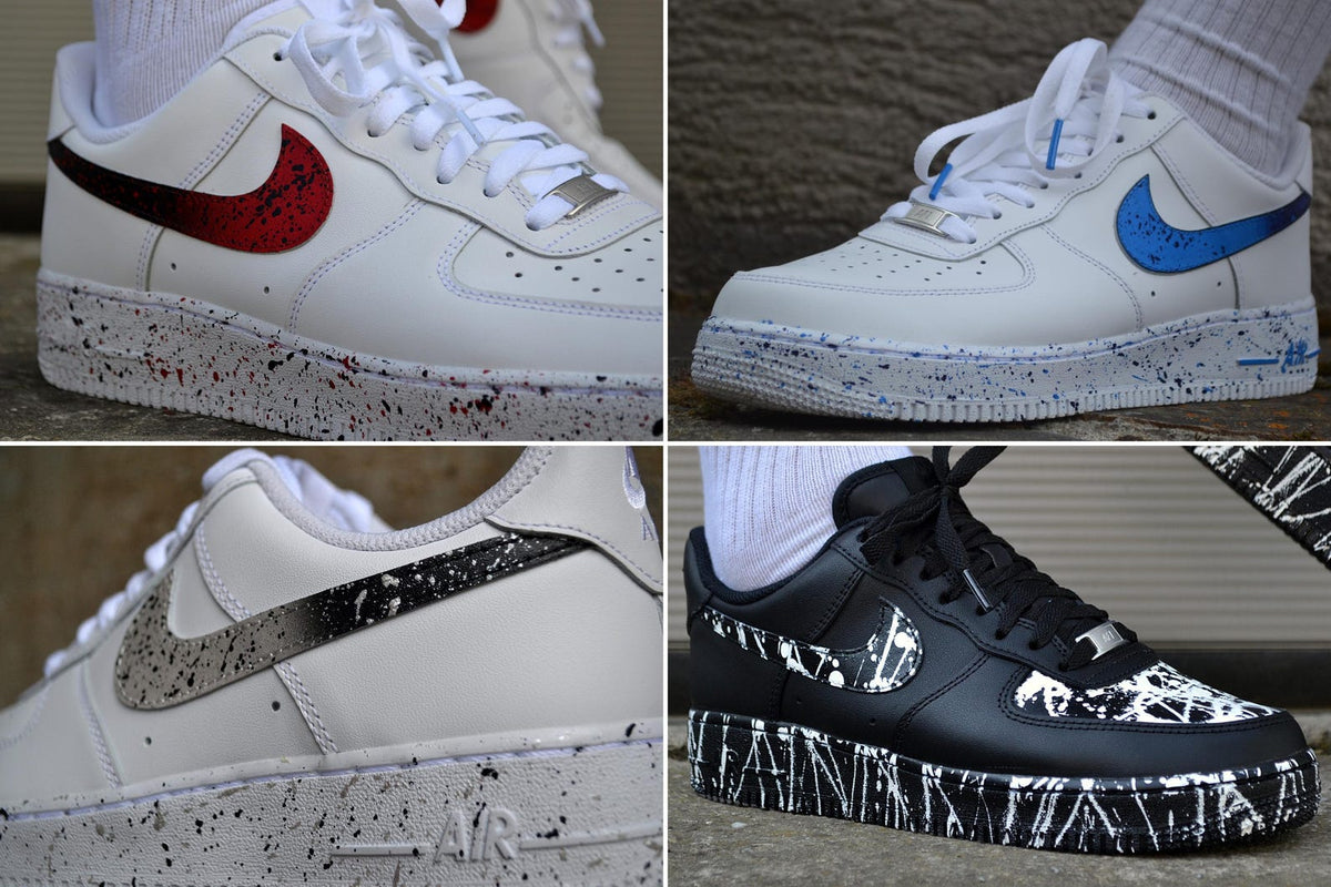 Custom Nike Air Force 1 | Abstract Splatter | Hand Painted Minimalist Sneakers | Gift for Her & Him