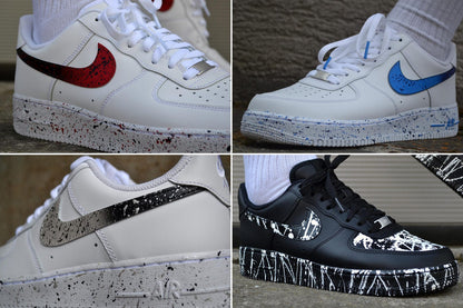 Custom Nike Air Force 1 | Abstract Splatter | Hand Painted Minimalist Sneakers | Gift for Her & Him