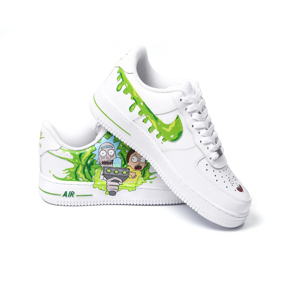 Custom Mad Scientist Sneakers, Hand-Painted Air Force 1, Dimension Travel Inspired Shoes