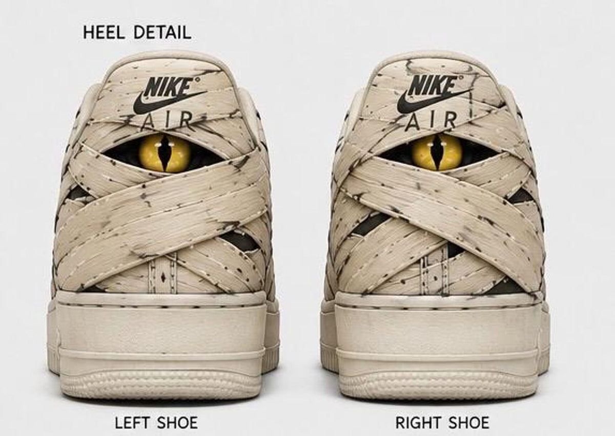Custom Mummy Sneakers | Hand Painted Halloween Shoes | Horror Air Force 1