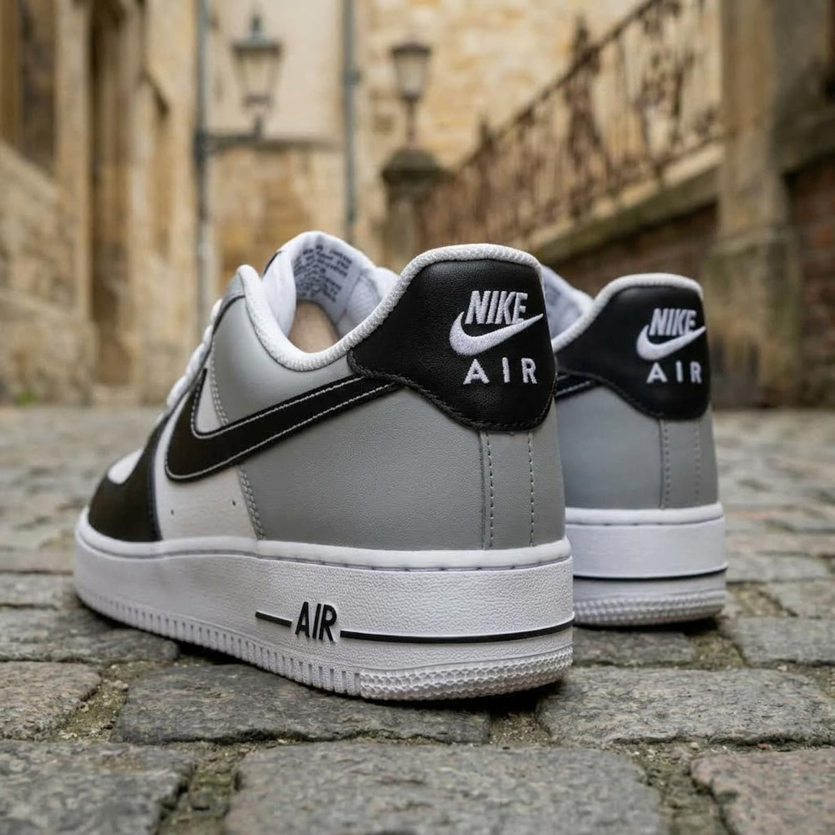 Black White Custom Sneakers, Hand Painted Shoes, Minimalist Design, Monochrome Streetwear Gift