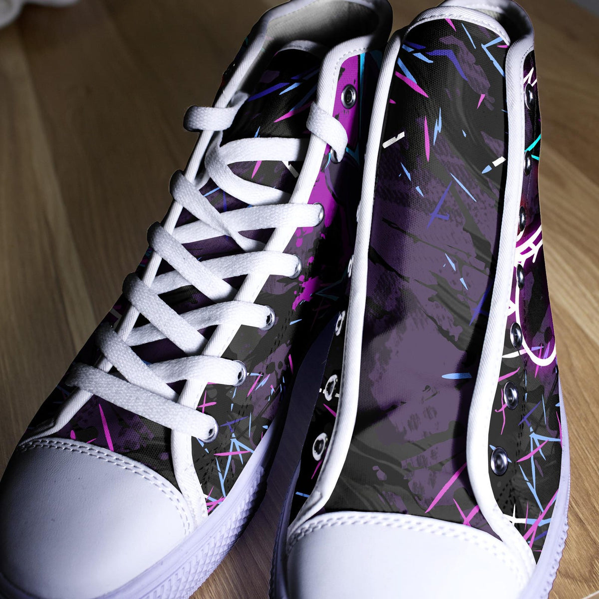 Gengar High Top Canvas Shoes Spooky Ghost Graphic Sneakers Gothic Streetwear Unisex Casual Footwear Gengar Gifts