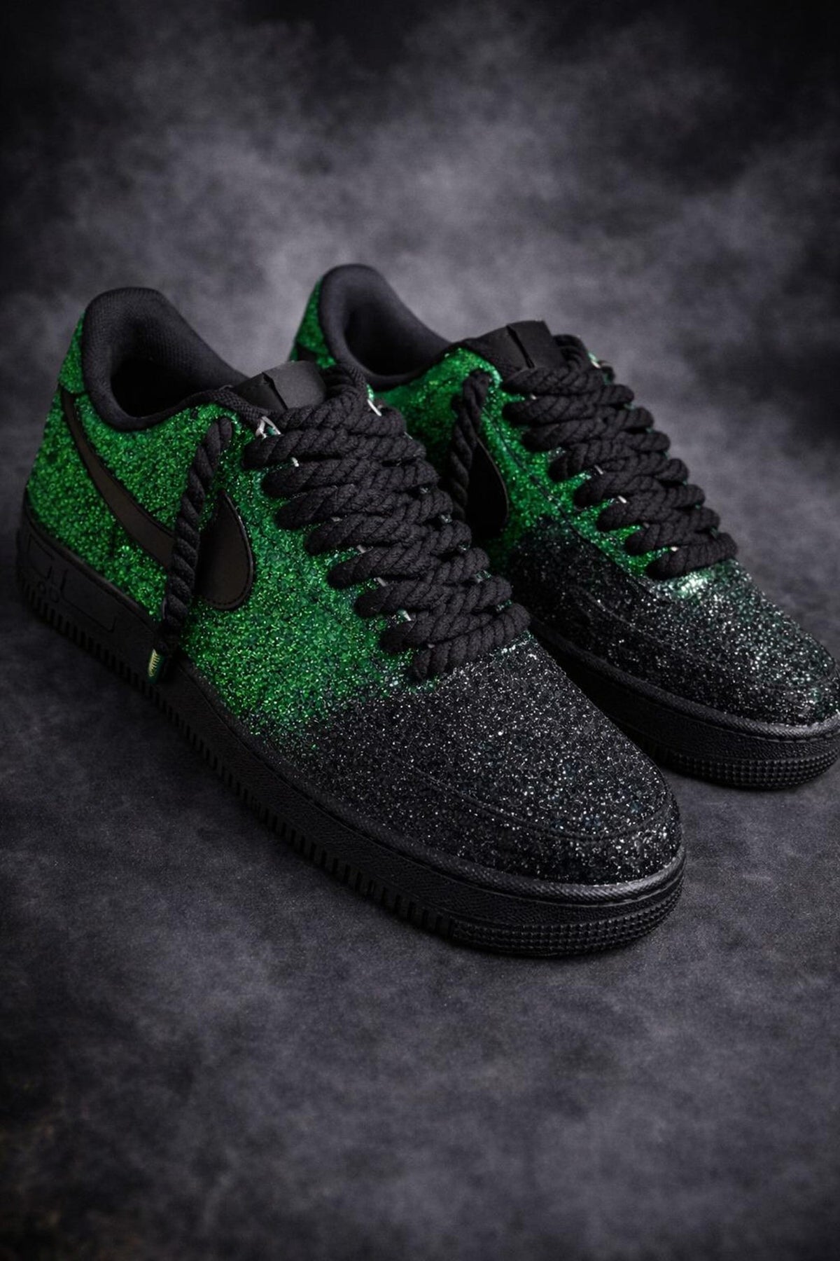 Air Force one Green Glitter Custom
