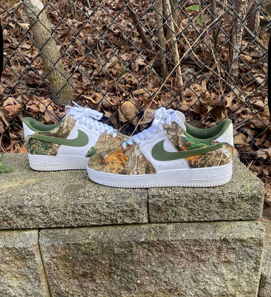 Woodland Camo Custom Sneakers | Hand-Painted & Wrapped | Made to Order