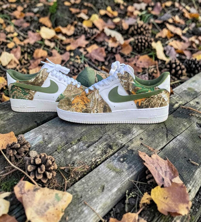 Woodland Camo Custom Sneakers | Hand-Painted & Wrapped | Made to Order