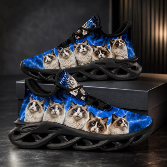 Custom Pet Photo Sneakers for Cat Lovers, Personalized Cat Nebula Shoes, Unique Gift for Pet Mom or Pet Dad