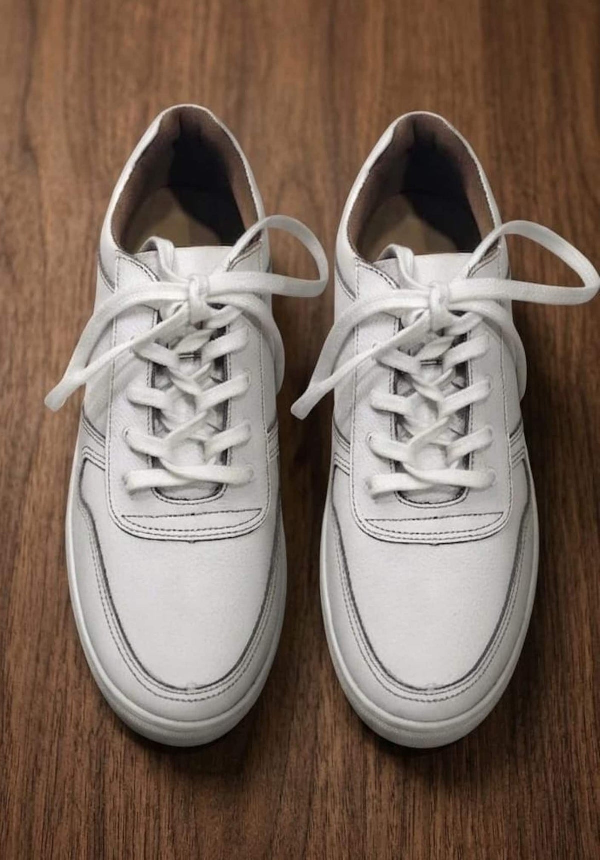 Men's Black Full Grain Leather Handmade Sneakers – Comfortable Walking Shoes